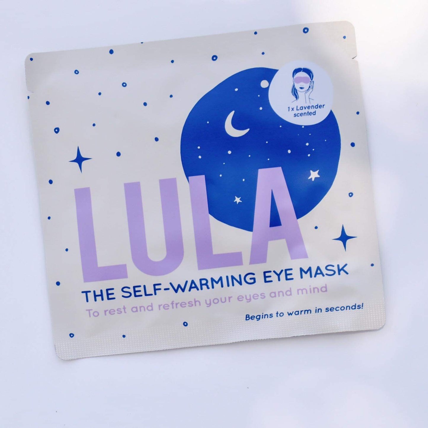 Lula Lavender Scented Self Warming Eye Mask - Single Mask