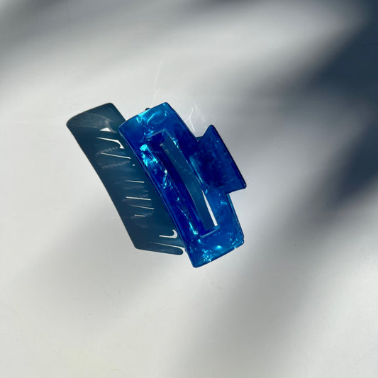 Hair Claw- Brightest Blue Marble