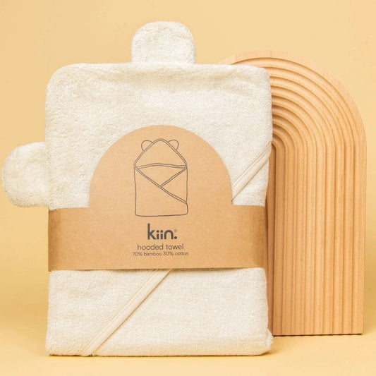 Kiin Baby Hooded Towel - Oat
