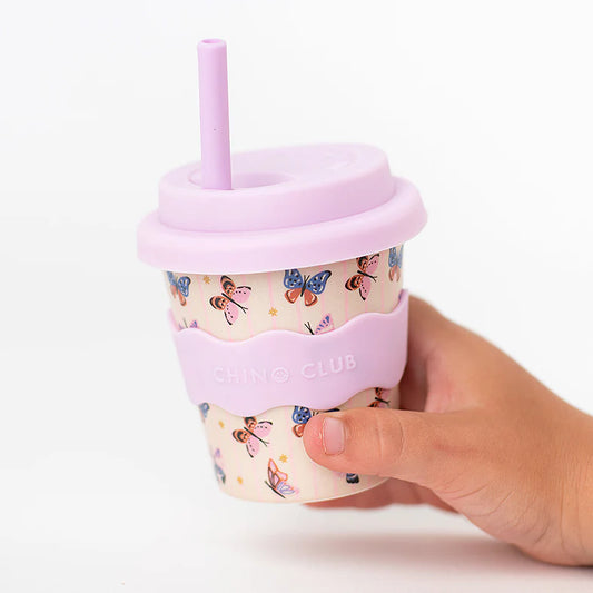 Butterfly Baby Chino Cup 4oz - Including Straw